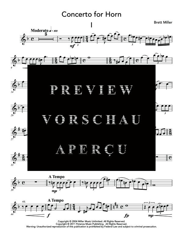 Produktgalerie: Seite 4 von 11 Concerto, , (Horn in F und Klavier)