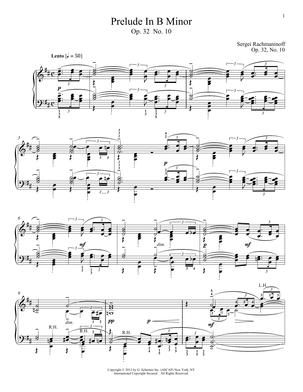 Produktbild zu: Prelude In B Minor, Op. 32, No. 10