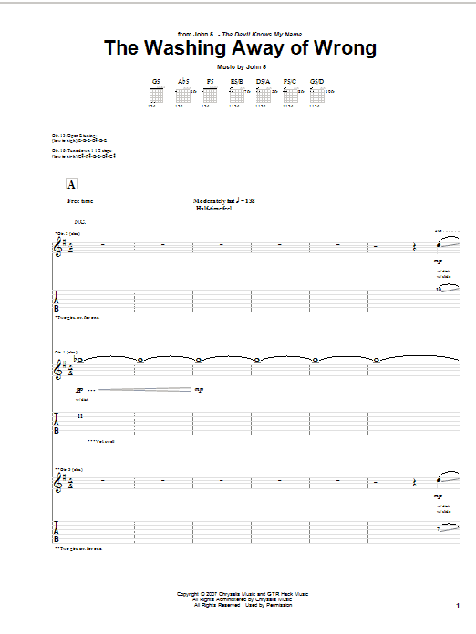 Produktgalerie: Seite 1 von 1 The Washing Away Of Wrong, John 5, Gitarre