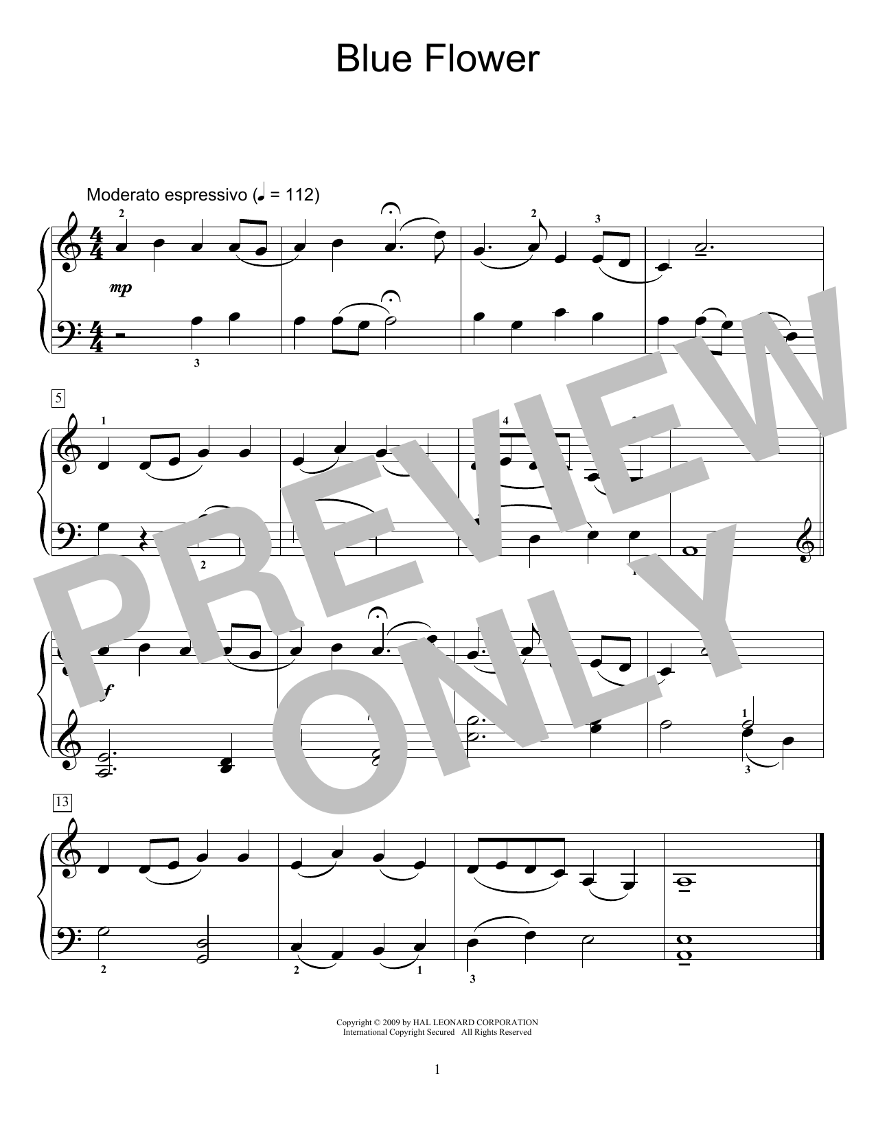 Product gallery: Page 1 of 1 Blue Flower (arr. Joseph Johnson), Traditional Chinese Folk Song