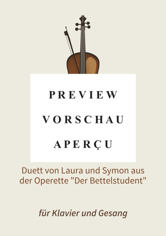 gallery: Ich setz´ den Fall - Duett von Laura und Symon aus der Operette Der Bettelstudent , , (Gesang + Klavier)