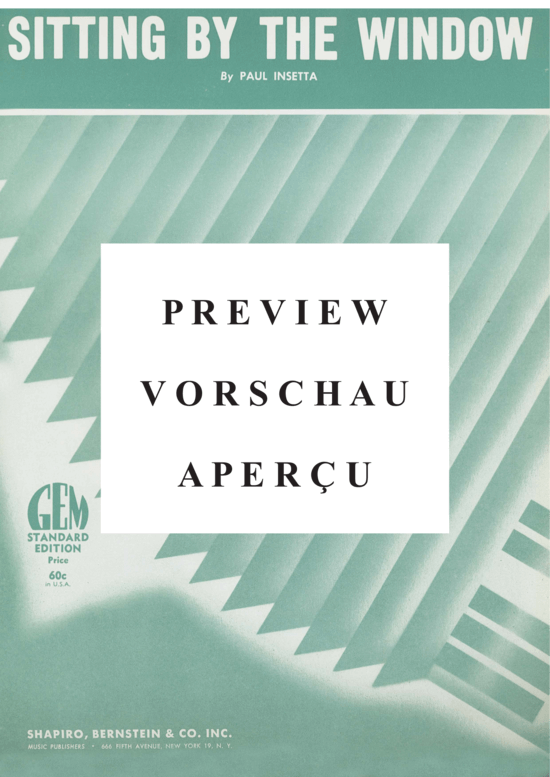 Produktgalerie: Seite 2 von 8 Sitting By The Window , Popular Standard, Klavier und Gesang