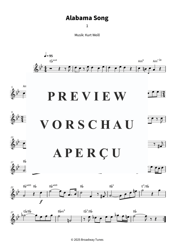 gallery: Alabama Song, , (Querflöte Solo & Akkorde - Leadsheet)