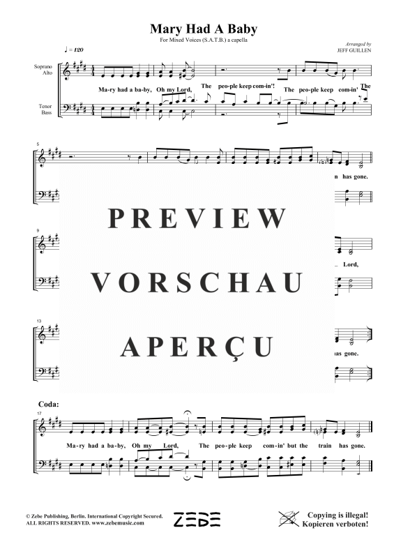 gallery: Mary Had a Baby, , Gemischter Chor