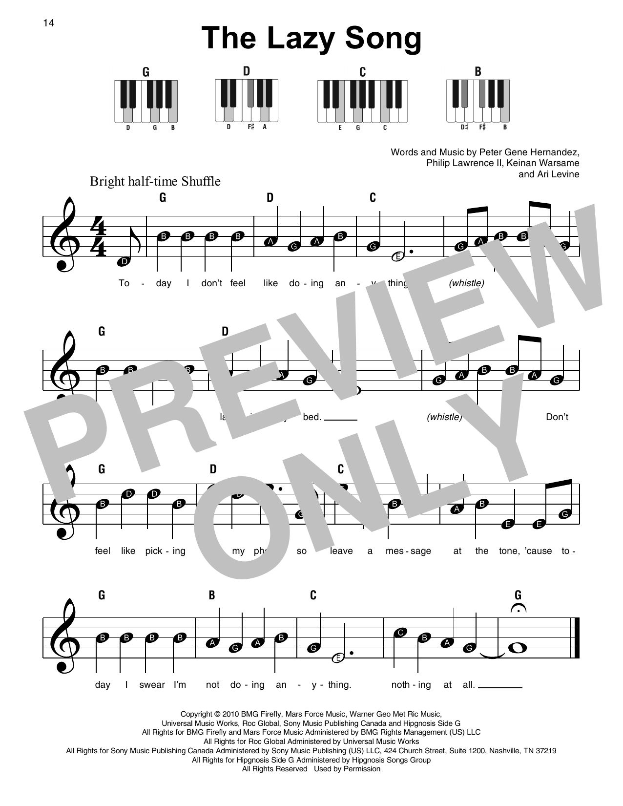 Product picture to: The Lazy Song