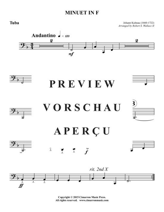 Produktgalerie: Seite 7 von 7 Minuet in F , , (Blechbläserquintett)