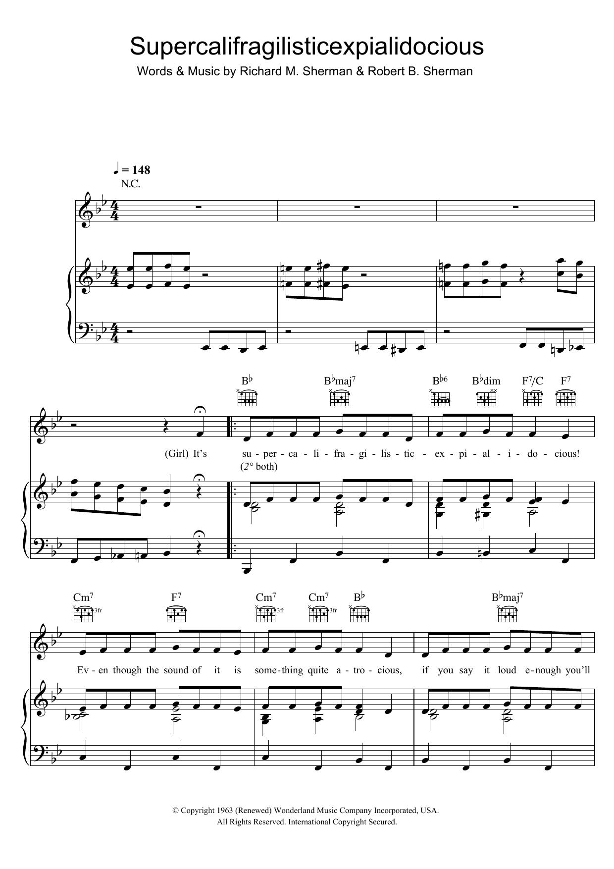 Produktbild zu: Supercalifragilisticexpialidocious (from Mary Poppins)
