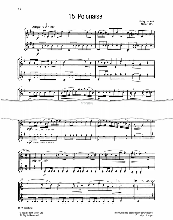 Product gallery: Page 1 of 1 Polonaise, Henry Lazarus