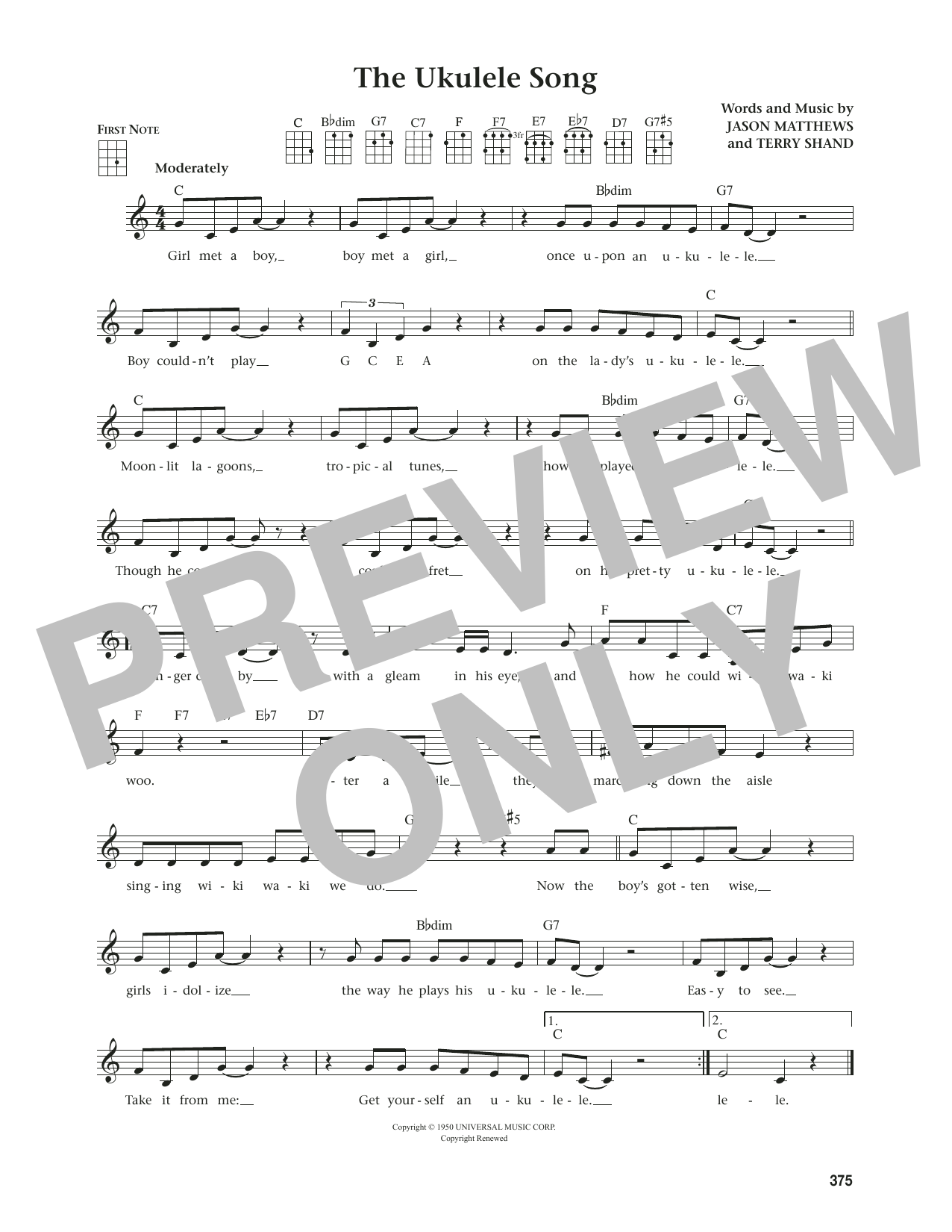 Produktgalerie: Seite 1 von 1 The Ukulele Song (from The Daily Ukulele) (arr. Jim Beloff), Jason Matthews, Ukulele