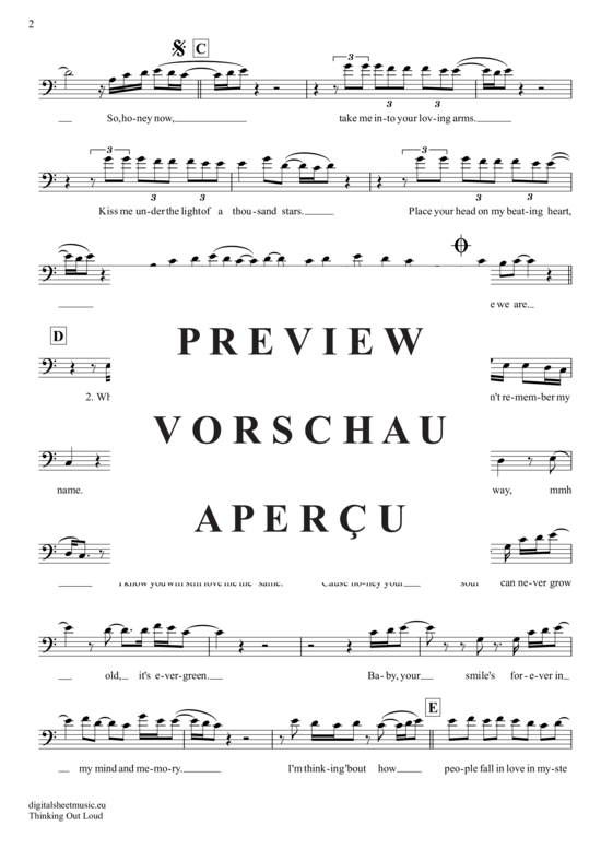 Product gallery: Page 3 of 4 Thinking Out Loud , Sheeran, Ed, (Posaune / Bariton)