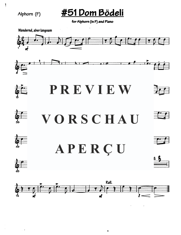Produktgalerie: Seite 7 von 7 Dom Bödeli, , Alphorn in F und Klavier