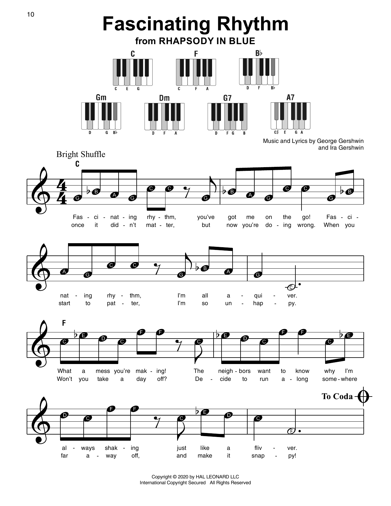Product gallery: Page 1 of 1 Fascinating Rhythm (from Rhapsody in Blue), George Gershwin & Ira Gershwin