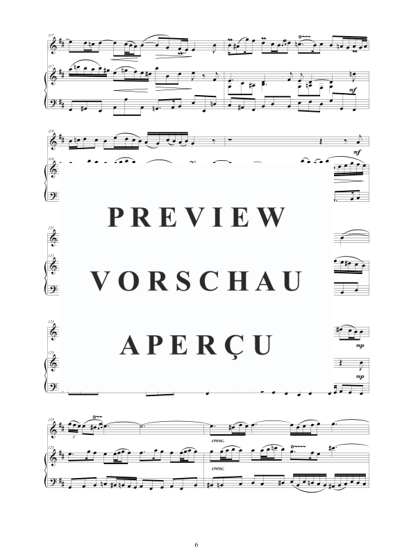 Produktgalerie: Seite 7 von 11 Flöten Sonate Nr. 2 in D-Dur BWV 1028, , Flöte und Cembalo/Klavier