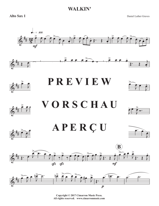 Product gallery: Page 7 of 16 Walkin´ , , (Saxophone Quintet AATTB)