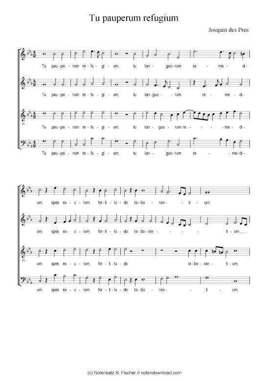 Product picture to: Tu pauperum refugium Josquin des Pres