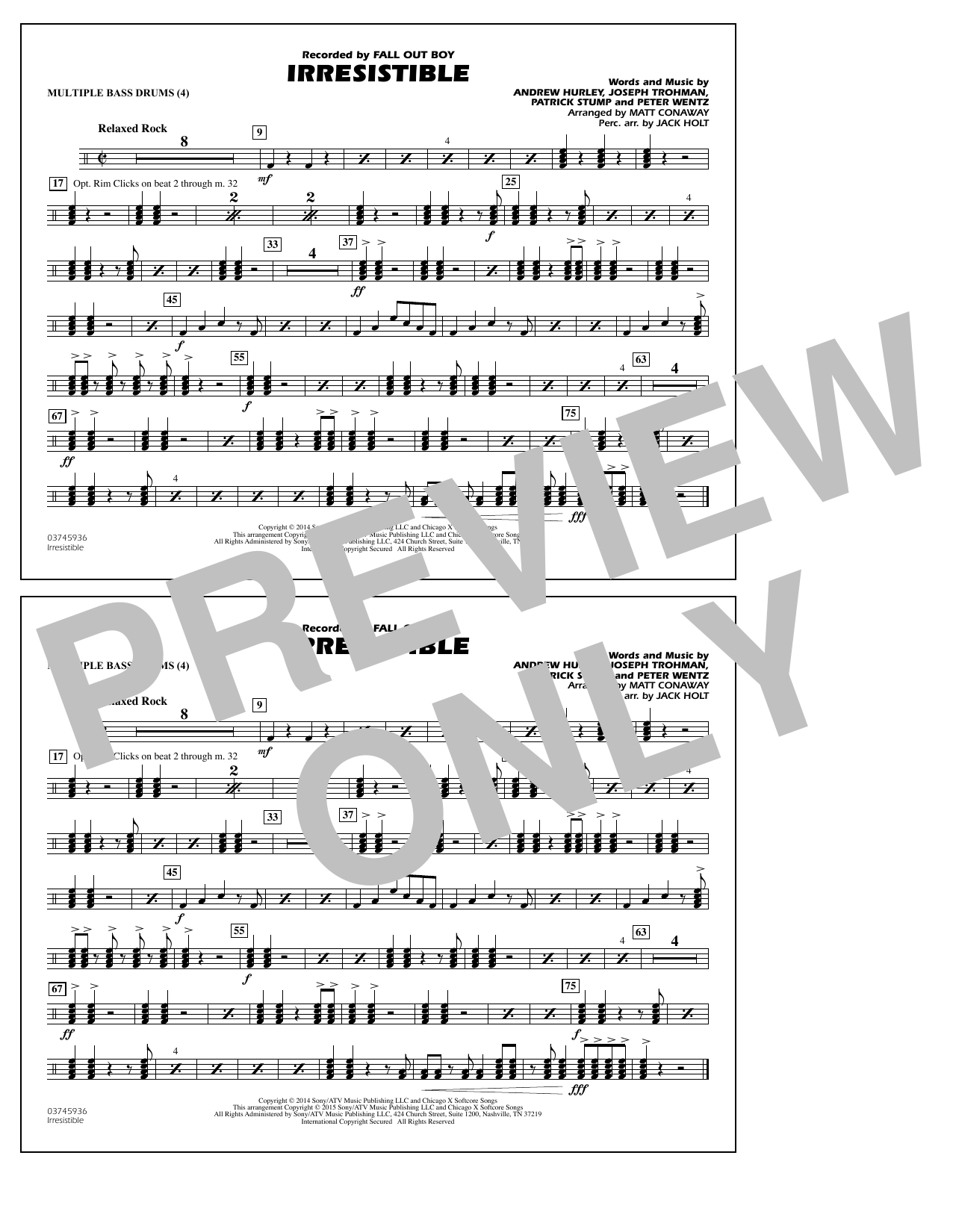 Product picture to: Irresistible - Multiple Bass Drums