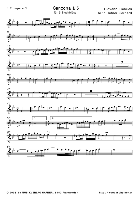 Produktgalerie: Seite 1 von 11 Canzona à 5, , (Blechbläser Quintett)