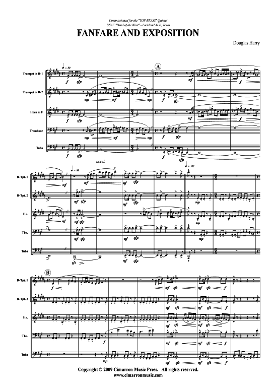 Produktbild zu: Fanfare & Exposition for Brass Douglas Harry
