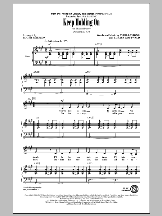 Produktgalerie: Seite 1 von 1 Keep Holding On, Roger Emerson, Chor