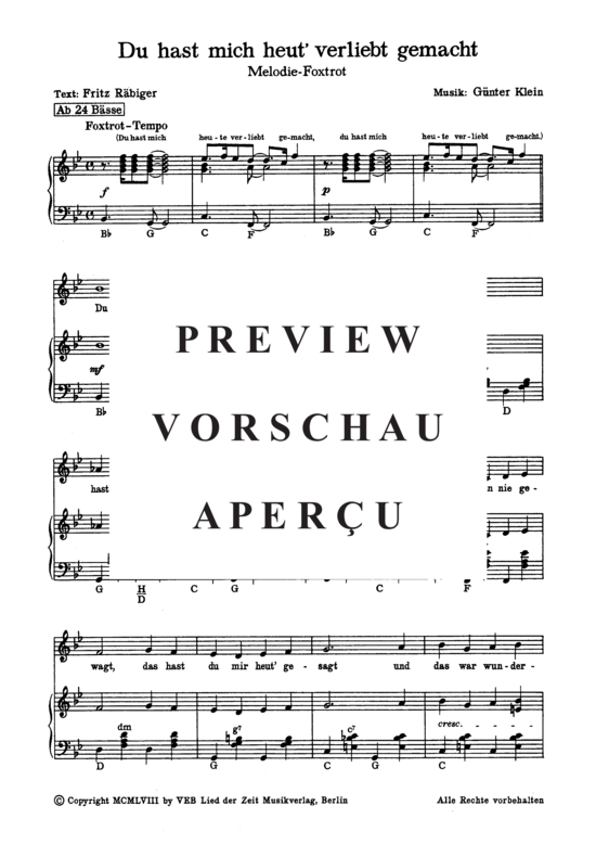 gallery: Du hast mich heut verliebt gemacht , , (Klavier + Gesang)