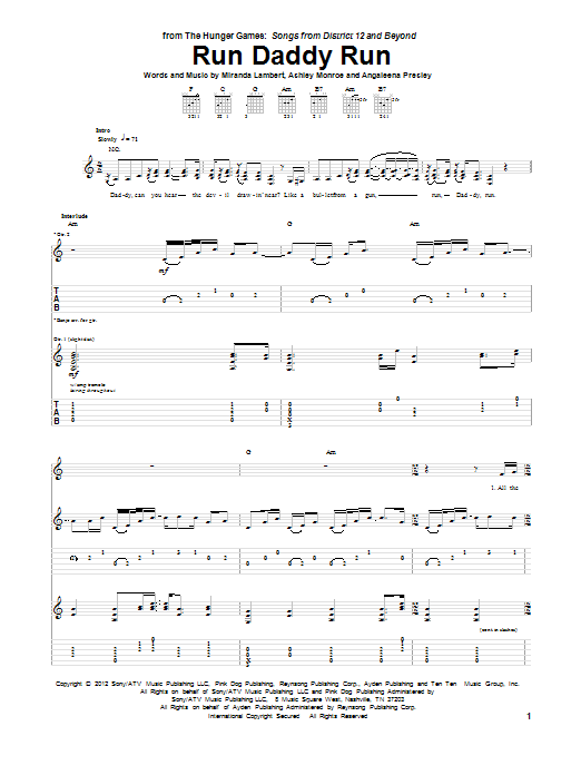 Produktgalerie: Seite 1 von 1 Run Daddy Run, Miranda Lambert, Gitarre