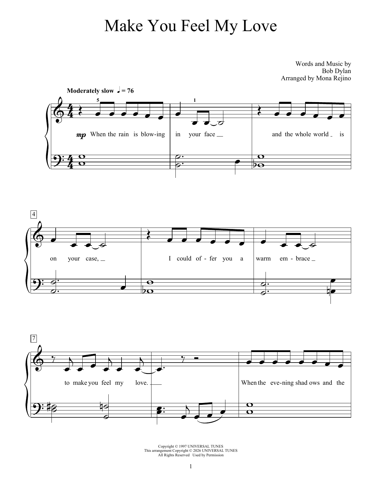 Produktgalerie: Seite 1 von 1 Make You Feel My Love (arr. Phillip Keveren), Adele, Klavier