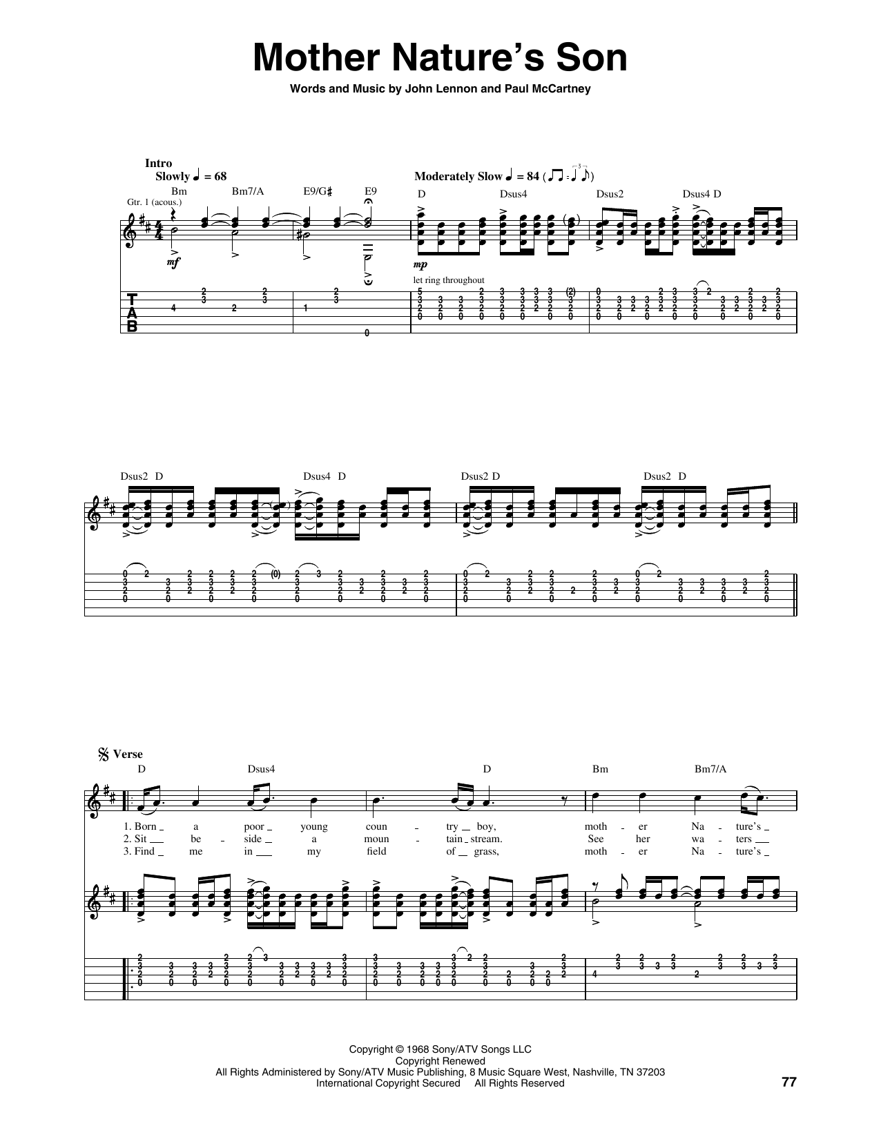 Product gallery: Page 1 of 1 Mother Nature's Son, The Beatles