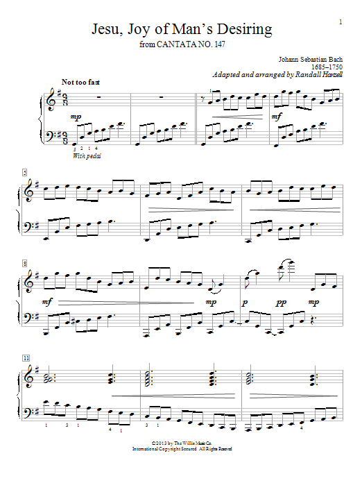 Produktgalerie: Seite 1 von 1 Jesu, Joy Of Man's Desiring, Johann Sebastian Bach, Klavier
