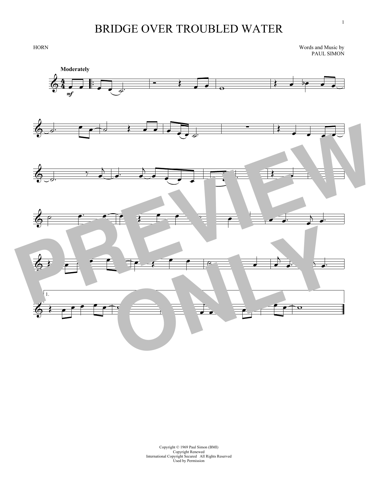 Produktgalerie: Seite 1 von 1 Bridge Over Troubled Water, Simon & Garfunkel, Horn