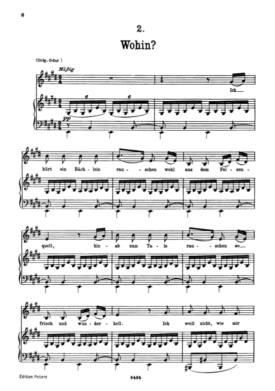 Product picture to: Wohin D.795-2 (Die Schöne Müllerin)Franz Schubert