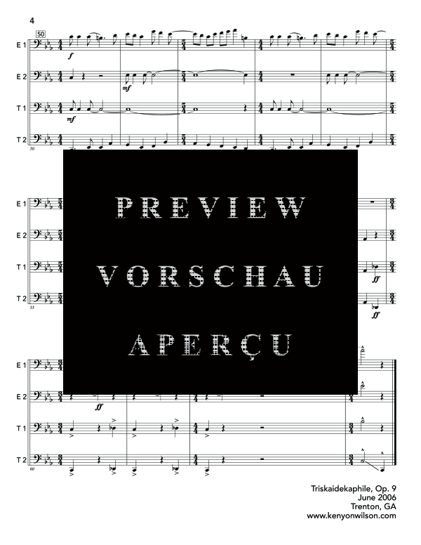 Product gallery: Page 8 of 11 Triskaidekaphile, , (Tuba Quartett EETT)