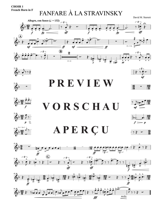Product gallery: Page 14 of 21 Fanfare A La Stravinsky , , (4 trumpets, 3 horns, 3 trombones and tuba)