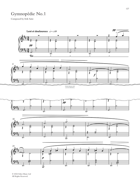 gallery: Gymnopédie No. 1, Erik Satie