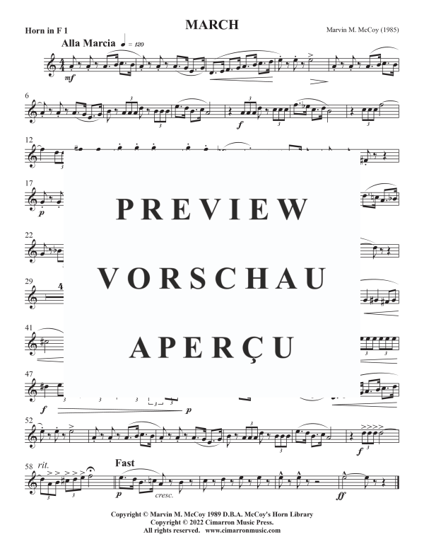Produktgalerie: Seite 7 von 10 March, , Horn Quartett