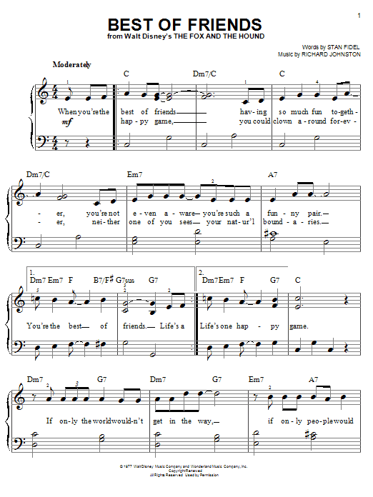 Produktbild zu: Best Of Friends (from The Fox And The Hound)
