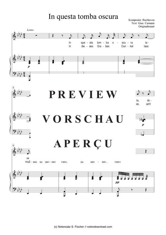 Produktgalerie: Seite 2 von 5 In questa tomba oscura  , , Klavier und Gesang