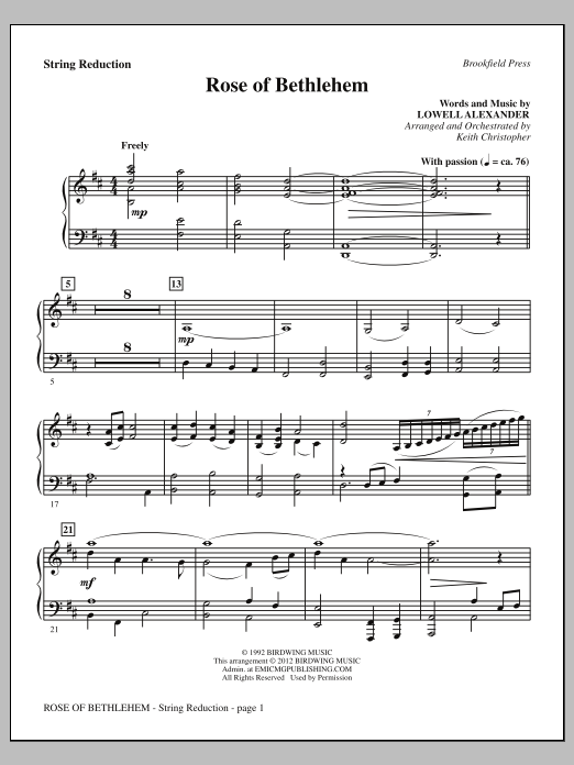 Product picture to: Rose Of Bethlehem - Keyboard String Reduction