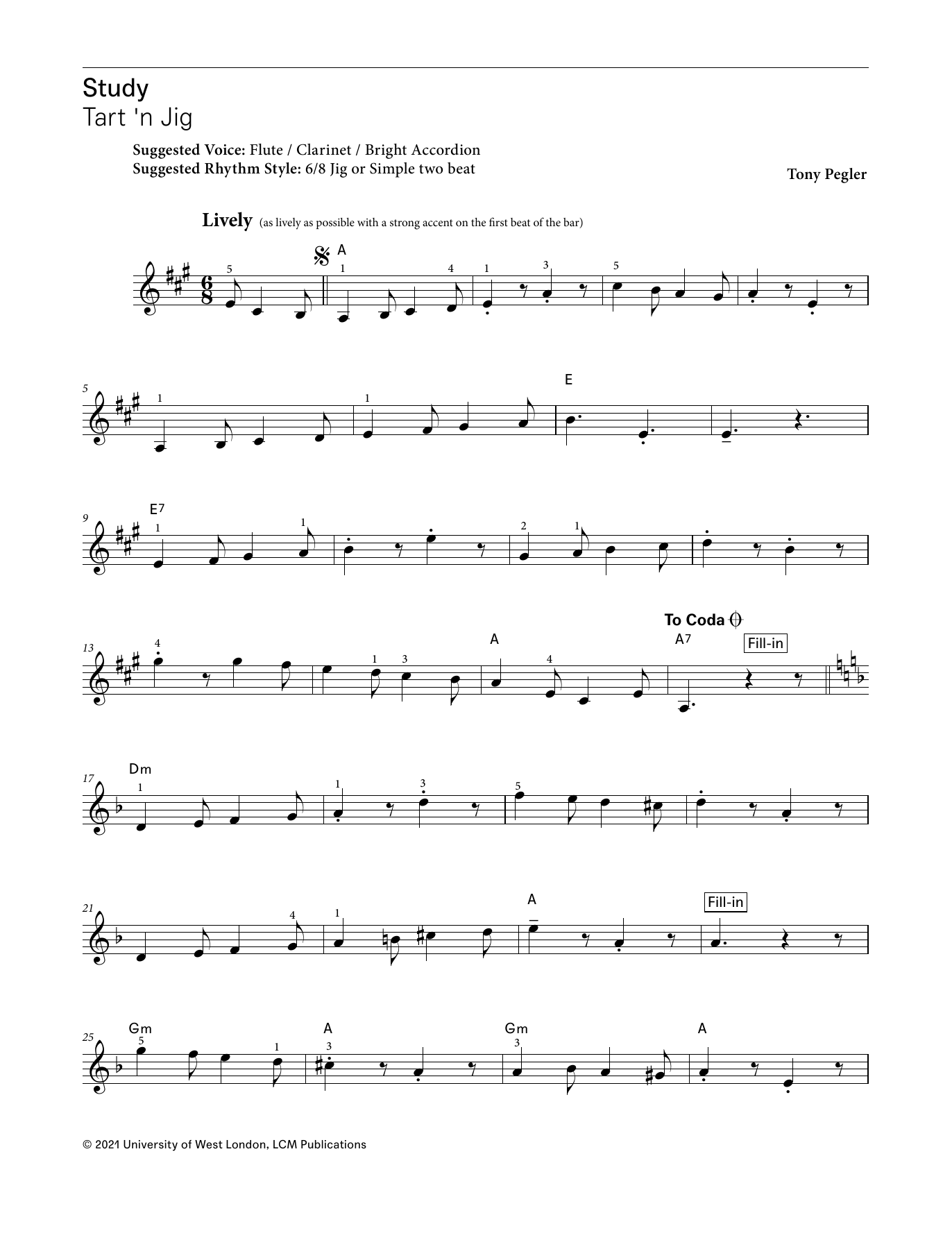 Produktgalerie: Seite 1 von 1 Tart 'n Jig (from LCME Electronic Keyboard Study Grade 3), Tony Pegler, Klavier
