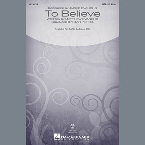 cover: To Believe, Stan Pethel