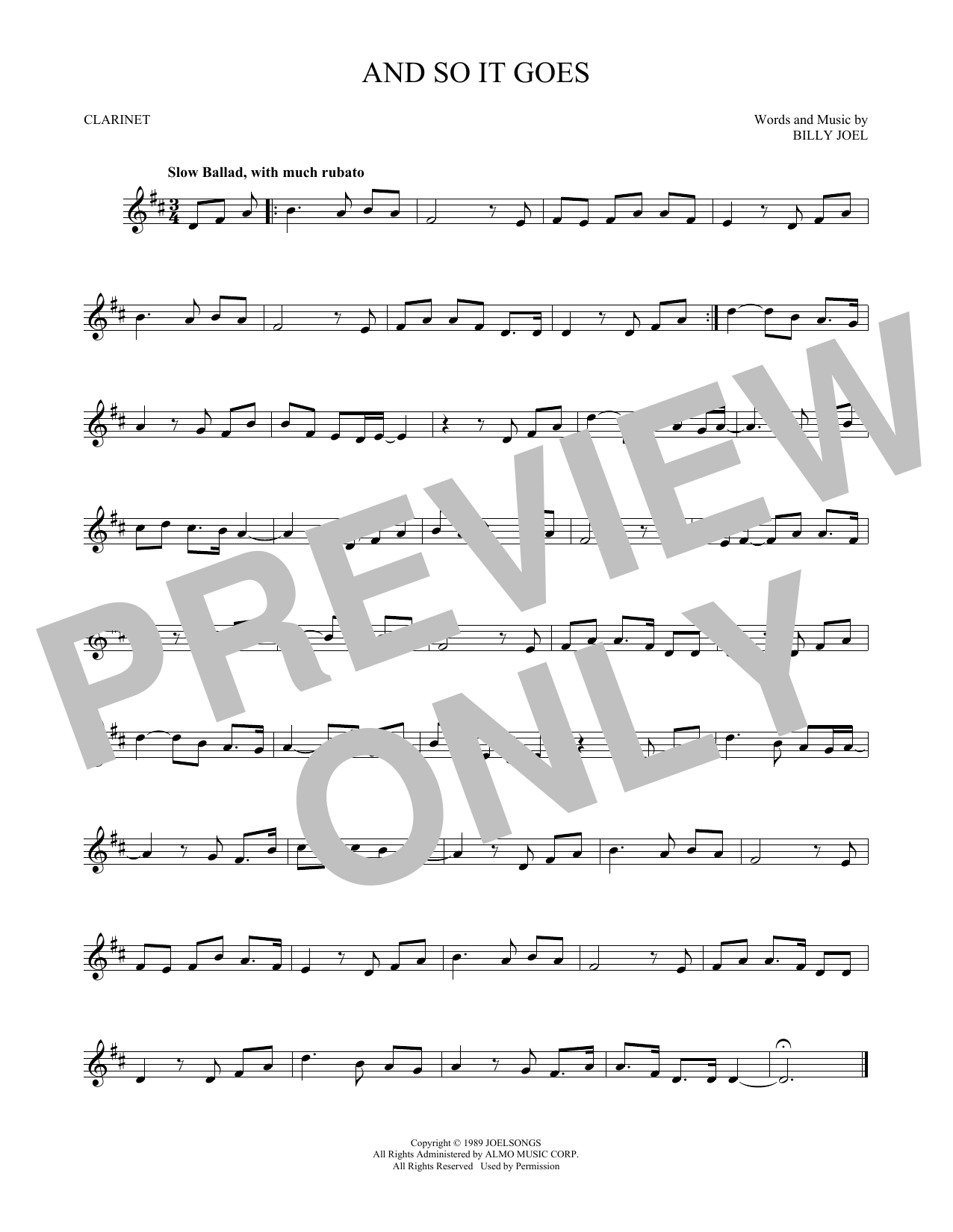 Product gallery: Page 1 of 1 And So It Goes, Billy Joel