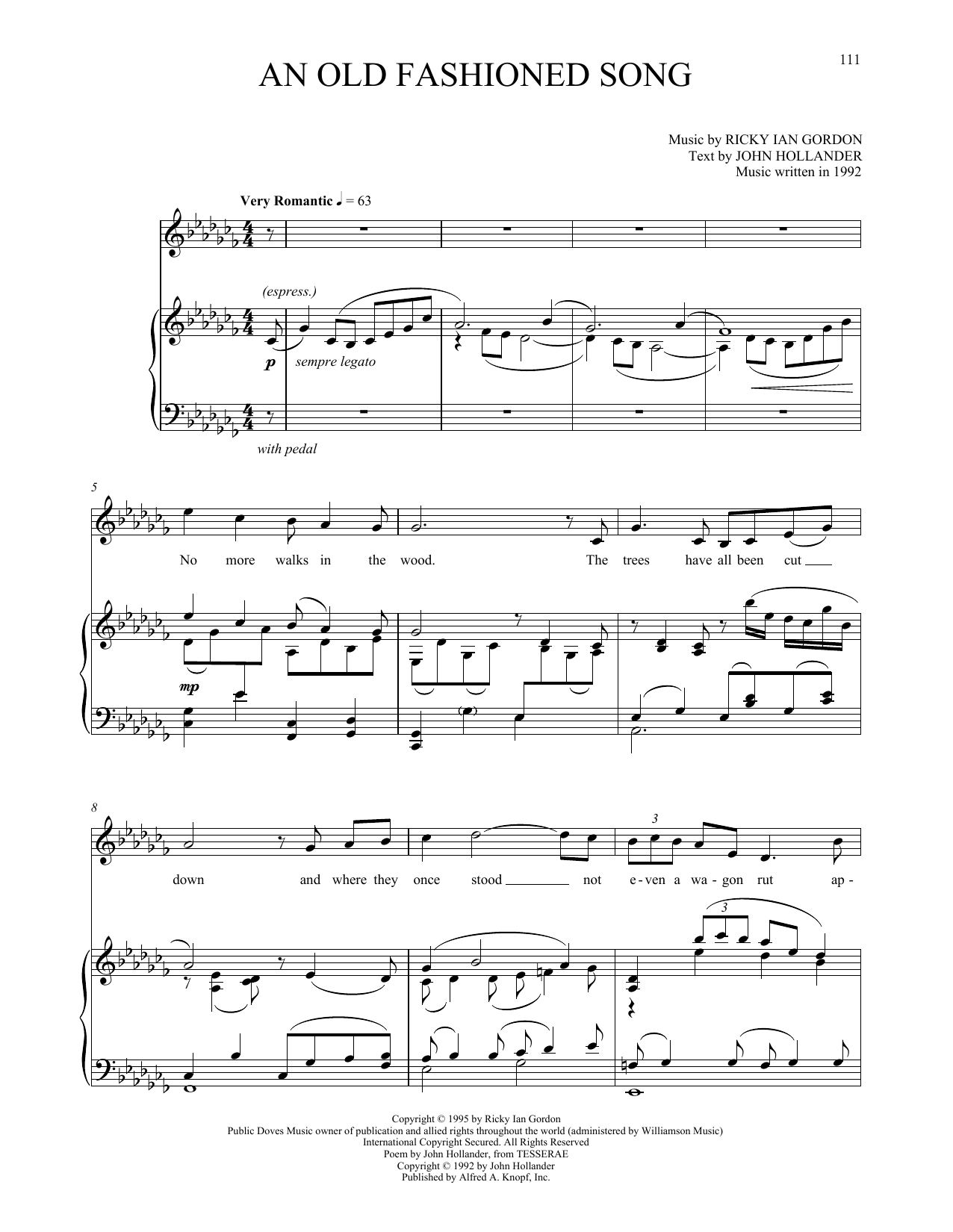 Produktbild zu: An Old Fashioned Song