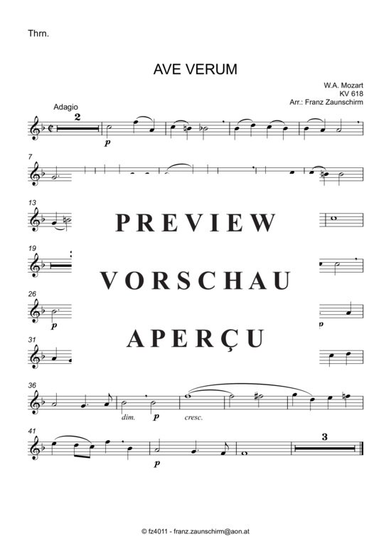 gallery: Ave verum , , (Tenorhorn in B + Orgel)