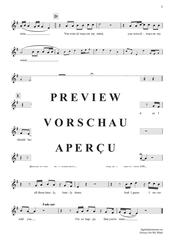 Product gallery: Page 4 of 4 Always on my mind , Presley, Elvis, (Oboe)