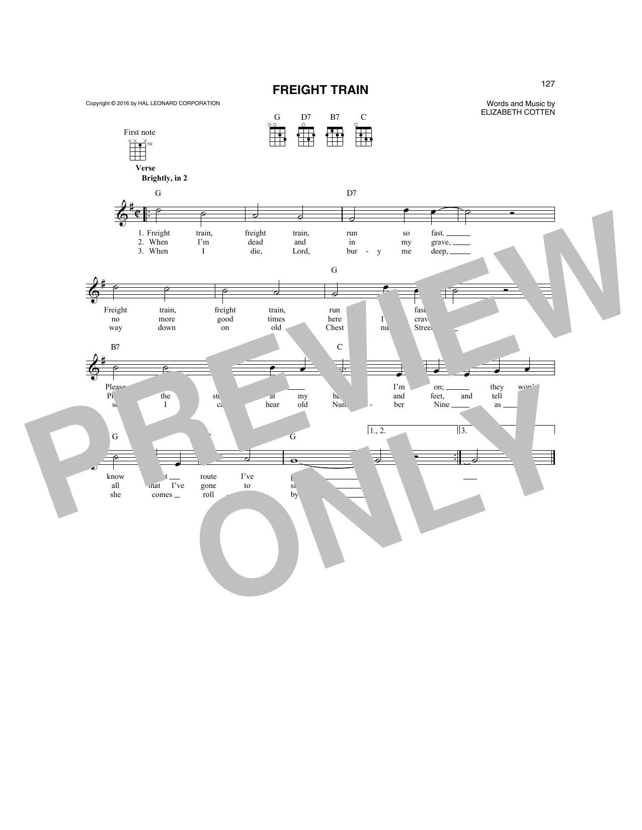 Produktgalerie: Seite 1 von 1 Freight Train, Elizabeth Cotten