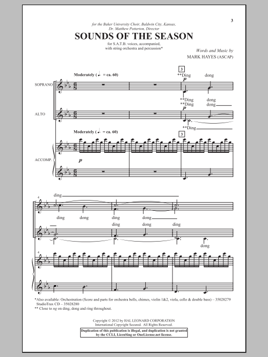 Product gallery: Page 1 of 1 Sounds Of The Season, Mark Hayes