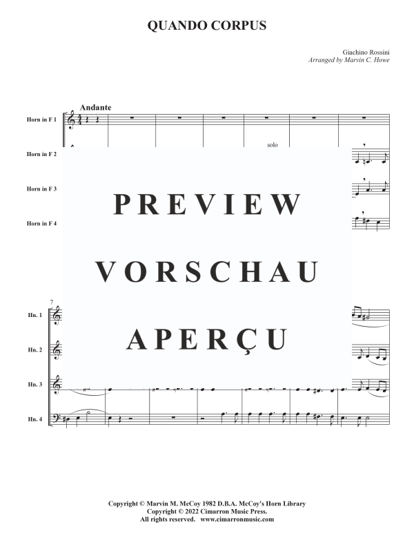 Product gallery: Page 4 of 11 Quando Corpus, , Horn Quartett