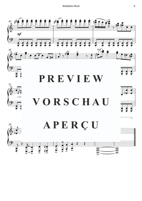 gallery: Waldstein-Rock - inspiriert durch Klaviersonate Nr. 21 C-Dur, op. 53 ´Waldstein´, 1. Satz, , Klavier Solo