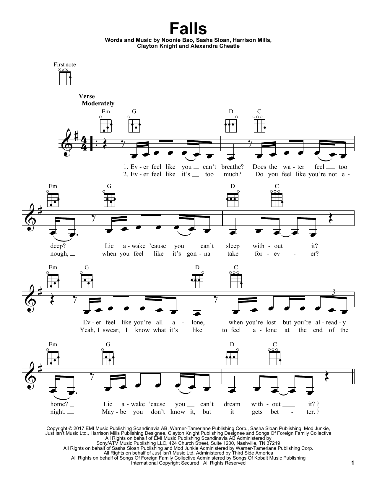 Product gallery: Page 1 of 1 Falls (feat. Sasha Sloan), ODESZA