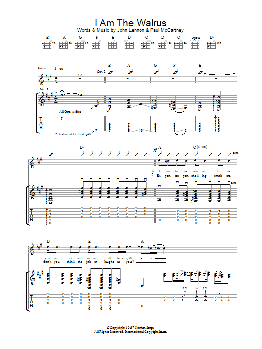 Produktgalerie: Seite 1 von 1 I Am The Walrus, Oasis, Gitarre