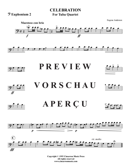 Product gallery: Page 5 of 8 Celebration , , (Tuba Quartet: 2x Baritone, 2xTuba)